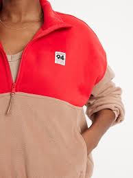 Oversized Performance Microfleece Cropped Half Zip | Old Navy