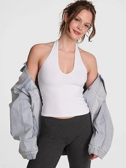 Victoria's Secret Women's Base Stretch Halter Tank Top