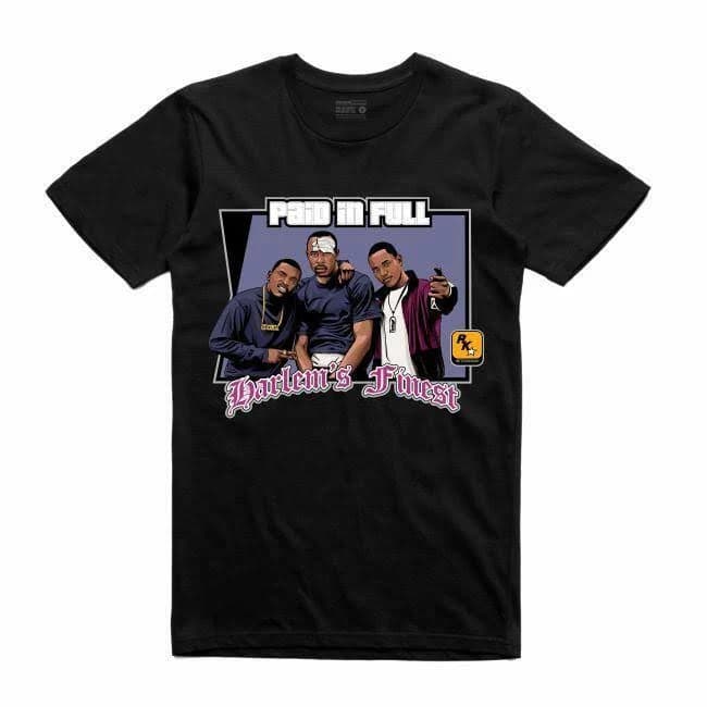 Streetwear on Demand PAID IN FULL BLACK Tee Shirt SMALL-3XLARGE