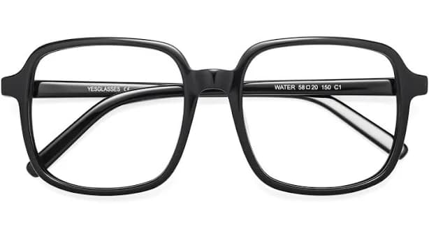 Hipster Oversized Acetate Square Eyeglasses