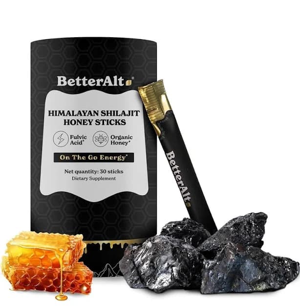 Better Alt Pure Himalayan Shilajit Sticks With Organic Honey, Saffron