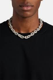 14mm Iced Chunky Link Pave Chain - White Gold | Mens Chains | Shop Multi Link Chains at CERNUCCI.COM – Cernucci US