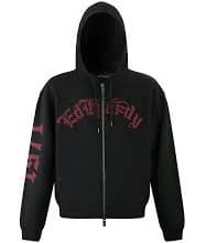 Ed Hardy Men's Abstract Love Kills Slowly Graphic Zip Thru Hoodie