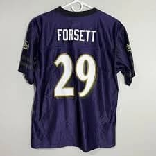 NFL Baltimore Ravens Justin Forsett Purple White Football Jersey Youth Large