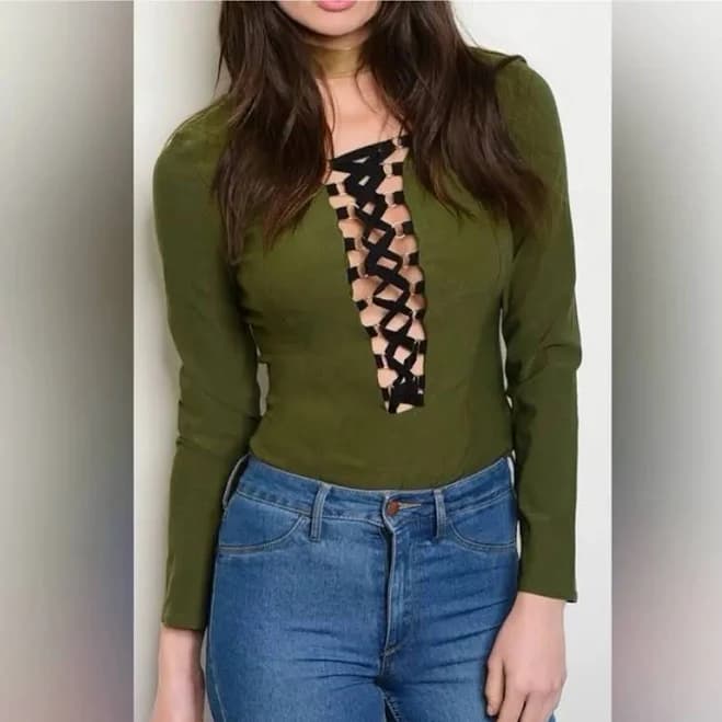 Lace-Up Blouse