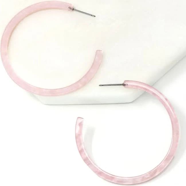 Minimalist Resin Hoop Earrings