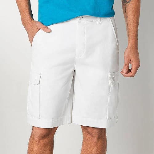 St. John's Bay Men's 10" Mid Rise Stretch Cargo Shorts