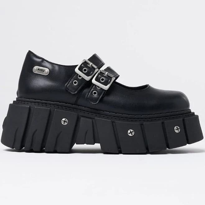 Minga London Double Strap Chunky Platform Mary-Janes
