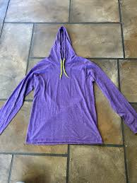 Gildan Purple Hooded Long Sleeve T-Shirt - | Mercari