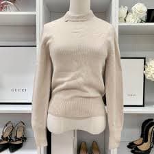 Unused Louis Vuitton Knit Top Cashmere Beige