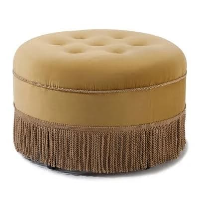 Jennifer Taylor Home Yolanda Upholstered Round Accent Ottoman