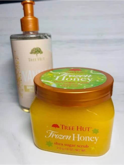 Tree Hut Bath & Body | Tree Hut Frozen Honey Bundle Sugar Scrub + Vanilla Serum Hand Wash New | Color: Yellow | Size: Os | Chloeevelyn530's Closet