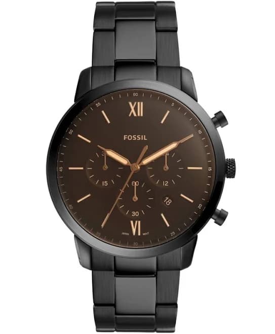 Fossil Men's Neutra Chronograph Black Stainless Steel Watch