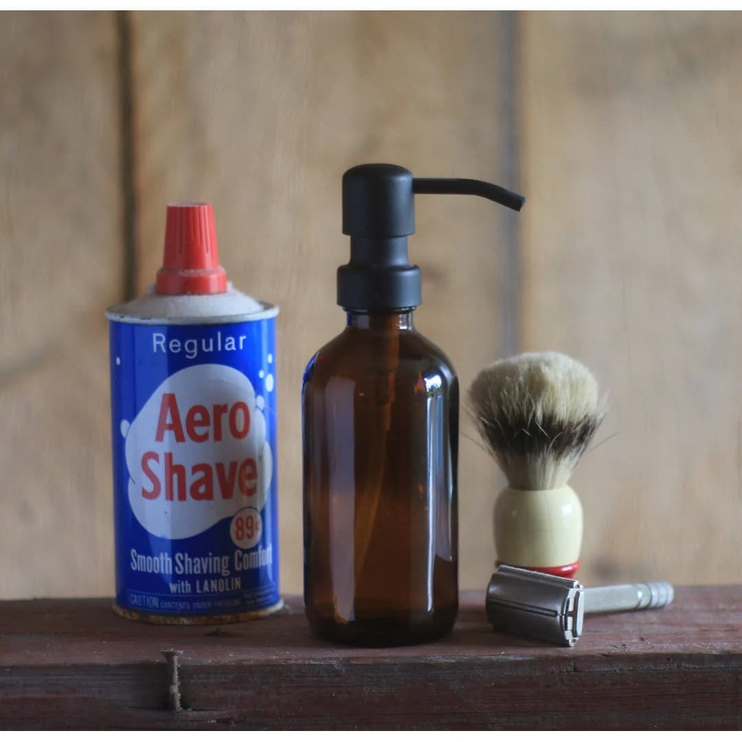 Jarmazing Products Amber Glass Jar Soap and Lotion Dispenser