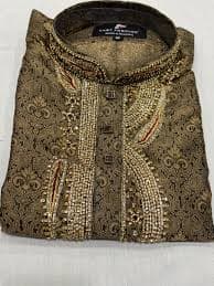 Mens Gents Wedding Party Kameez Kurta Banarsi Shirt Hand Embroidery Indian Pakistani - Etsy