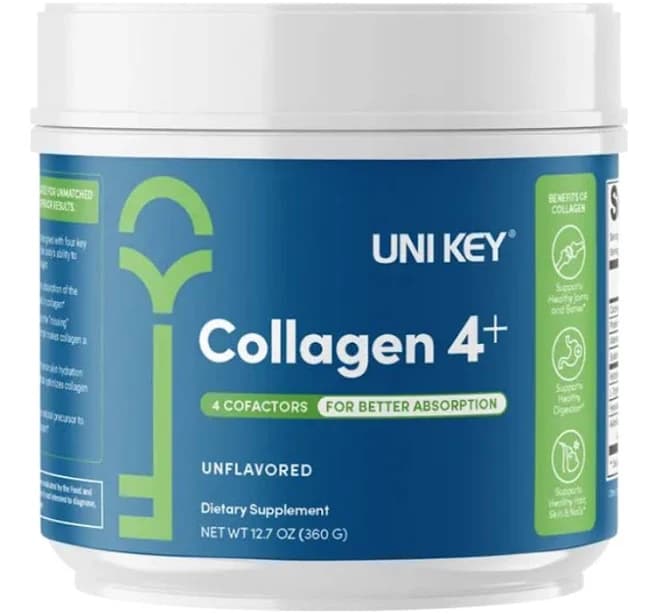 Uni Key Health Systems, Inc Collagen 4+ Premium Bovine Collagen Powder Supplement by Uni Key Health Systems