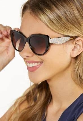 Leopard Arms Cat Eye Sunglasses