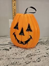 Vintage 1960's Mid Century Modern Large Blow Mold Pumpkin Treat Pail 13"×13"x7" | eBay