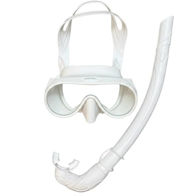 Silicone Mask & Snorkel Set White
