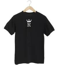 R INITIAL | T-Shirt | Black