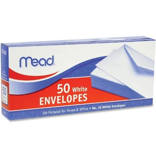 Mead Plain White Envelopes