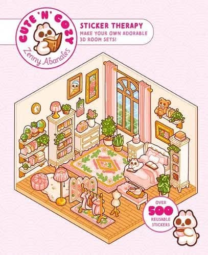 Cute 'n' Cozy Sticker Therapy: Make Your Own Adorable 3D Room Sets: Over 500 Stickers!