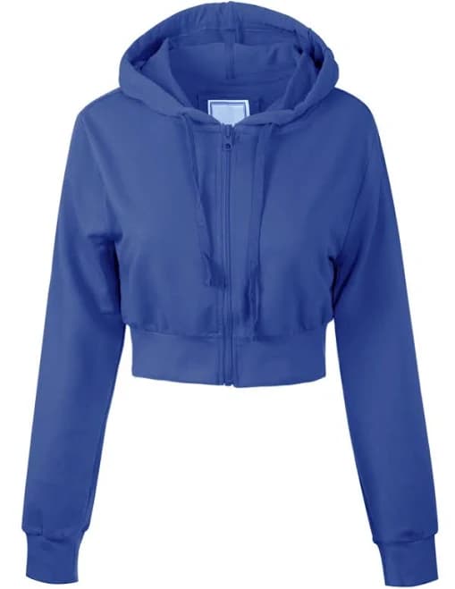French Terry Cropped Hoodie