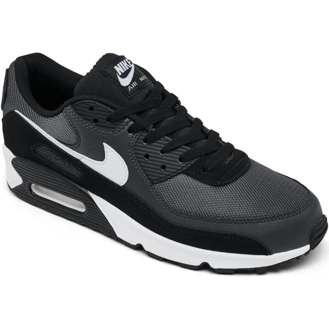 Nike Men's Air Max 90 Casual Sneakers from Finish Line - Black, White - Size 8