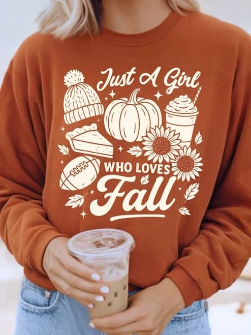 Just A Girl Who Loves Fall Sweatshirt