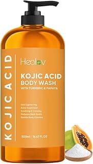 Kojic Acid Soap for Hyperpigmentation – Skin Brightening Kojic Papaya Body Wash – Dark Spot Soap Reduces Acne, Scars, and Evens Tone – Turmeric Body Wash for Brighter Glowing Tone