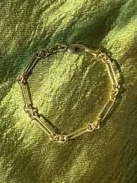 Solid Gold Trombone Link Bracelet — shopGemGossip