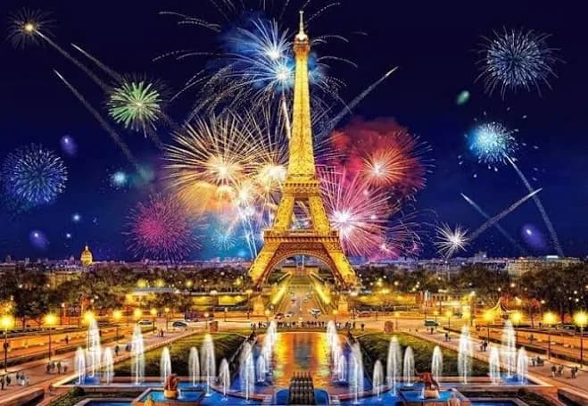 Fireworks Display in Paris Diamond Painting