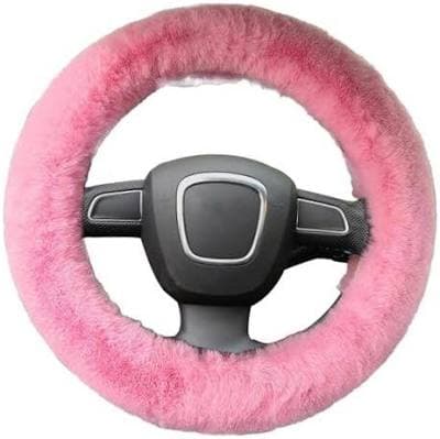 Wool Felt Flowers Fuzzy Steering Wheel Cover