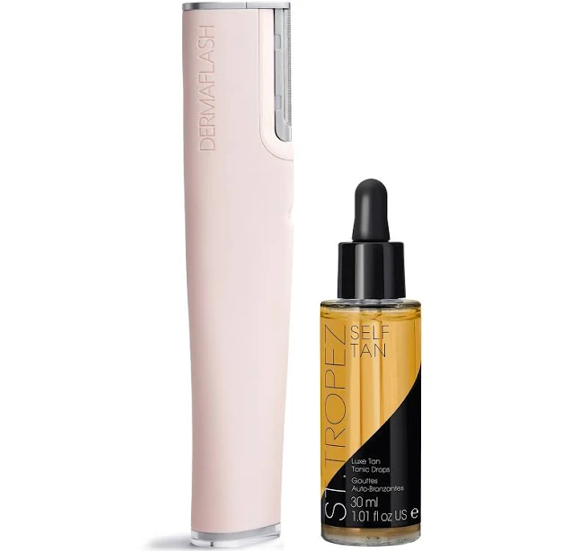 DERMAFLASH St. Tropez Dermaplaning and Self Tanning Duo