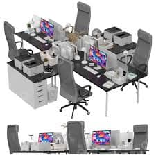 Workspace IKEA Office 13 3D model #30241 | GreatCatalog