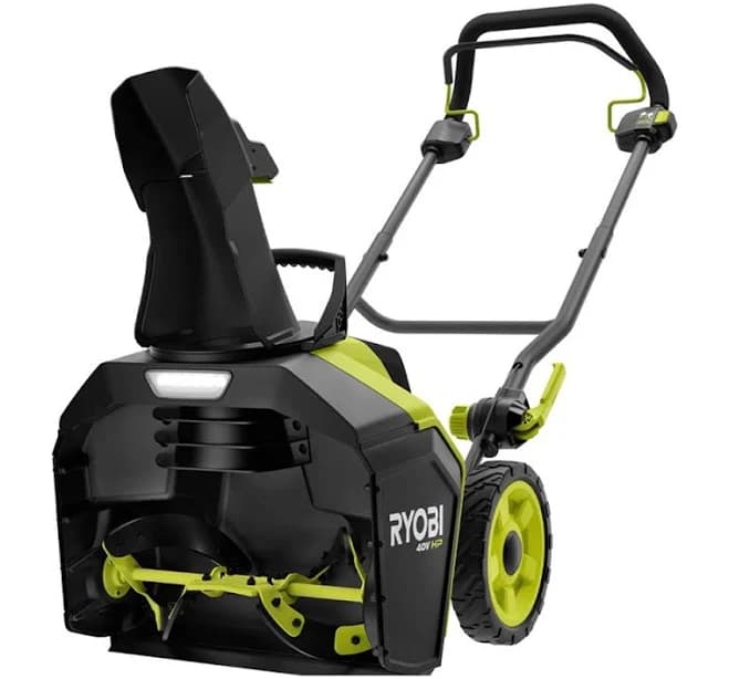 RYOBI 40V HP Brushless 18" Single-Stage Cordless Electric Snow Blower with 6.0 Ah