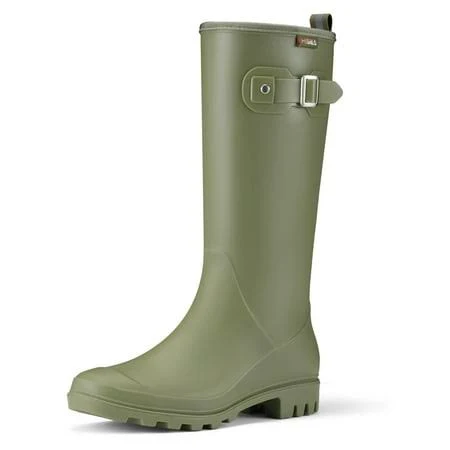 Hisea Women's Aubrey High Rubber Rain Boots