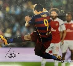 LUIS SUAREZ URUGUAY SIGNED BARCELONA 11X14 KICK PHOTO BAS FANATICS B723982 | eBay