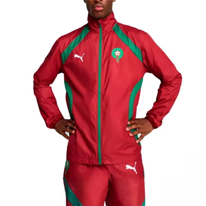 Buy pre-match woven set Morocco soccer tracksuit 2024 2025 Puma Men's Large / Men's Large