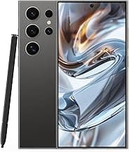 Wanderix Unlocked Cell Phones C24 Ultra Smartphone Android 13 Phones 8+256GB/6.8" HD Screen/Dual SIM/108MP+48MP Camera/6800 mAh/Built-in Pen (Black)
