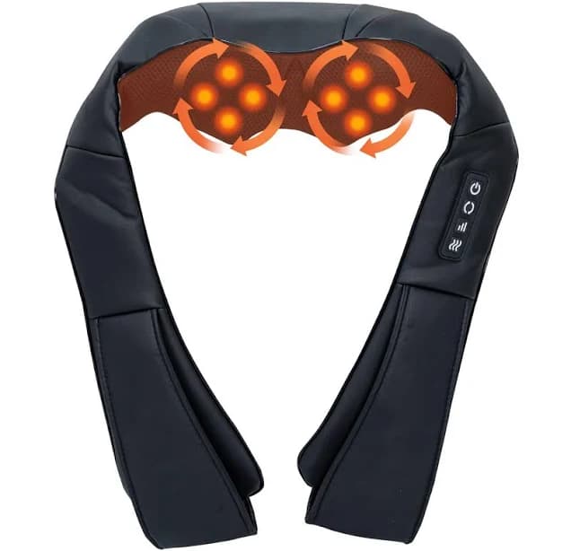MassaMax - Shoulder & Neck Massager with Heat, Electric Deep Tissue Kneading Neck and Shoulder Massage