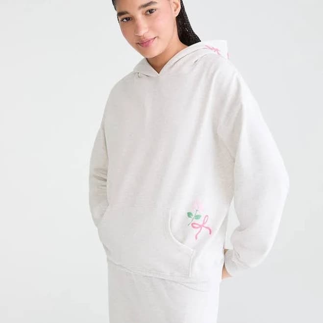 Aeropostale Women's Cloud Soft Bow Pullover Hoodie