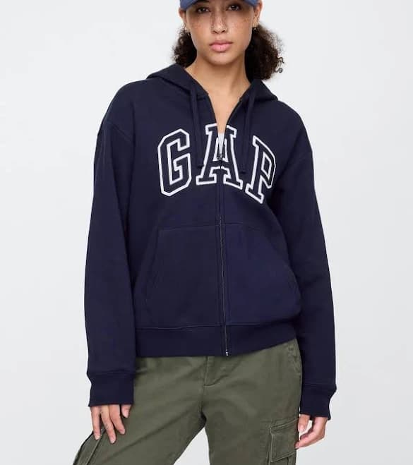 Gap Women's Relaxed Gap Logo Zip Hoodie