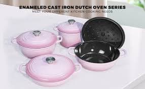 Braiser Enameled Cast Iron Braiser 2.25 qt Braiser Pan with Lid White Shallow .. | eBay