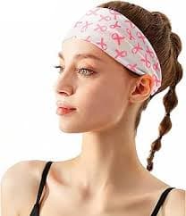 Amazon.com : Breast Cancer Awareness Stretchy Headband for Women Girls Pink Ribbon Head Bandana Non-Slip Knotted Headbands Elastic Wide Cancer Survivor Sweatband Workout Sport Yoga Running Hair Accessories 3PCS : Beauty &