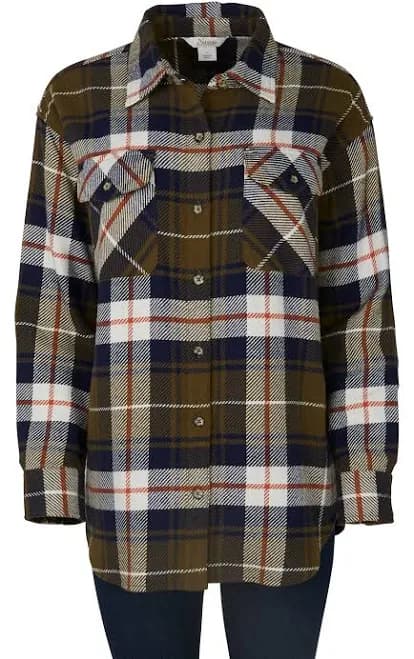 Natural Reflections Fireside Flannel Button-Down Long-Sleeve Shirt