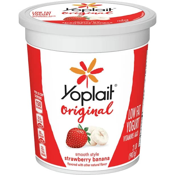 Yoplait Original Low Fat Strawberry Banana Yogurt