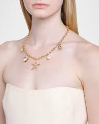 BaubleBar Mariam Charm Necklace with Pearls | Neiman Marcus
