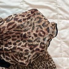 cheetah print babydoll top This fits definitely... | Depop