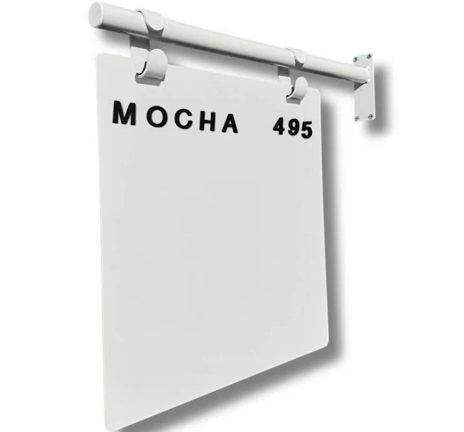 Contemporary Marks Metal Hanging Wall Blade Sign